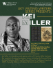 Flyer for Visiting Writers series featuring author Kei Miller.